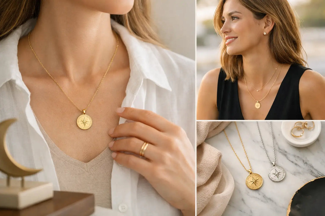 North Star Coin Necklace Styles for Every Day