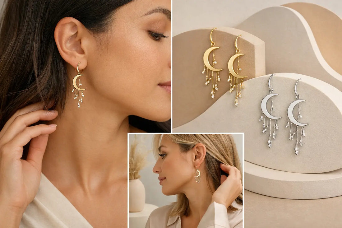 Crescent Branch Drop Earrings, Styled for You