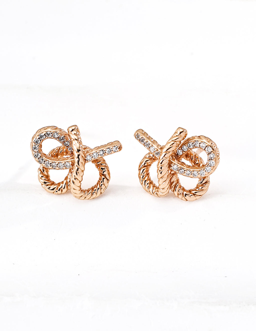Twisted Knot Stud Earrings