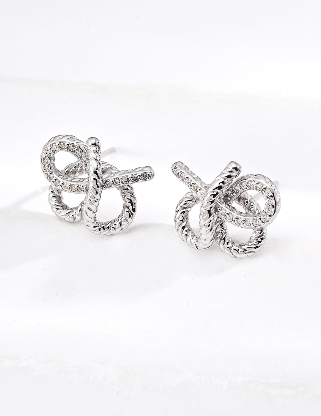 Twisted Knot Stud Earrings