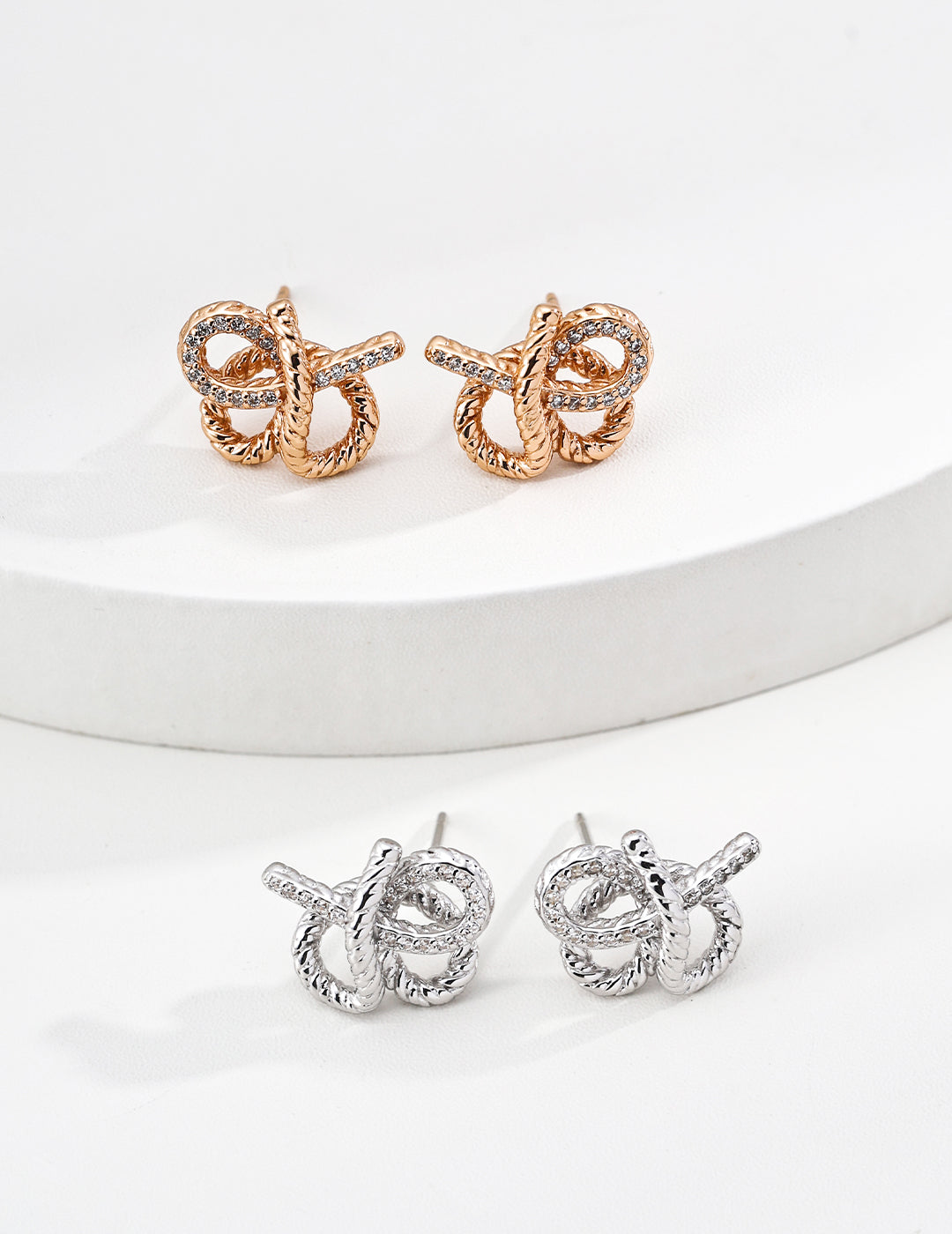 Twisted Knot Stud Earrings