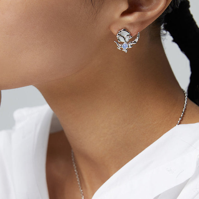 Crescent Branch Drop Earrings
