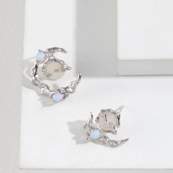 Crescent Branch Drop Earrings