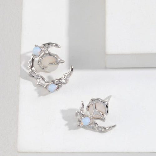 Crescent Branch Drop Earrings