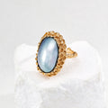 Hand-Carved Mabe Pearl Statement Ring