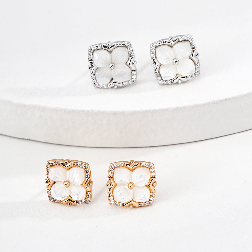 Timeless Clover Floral Stud Earrings