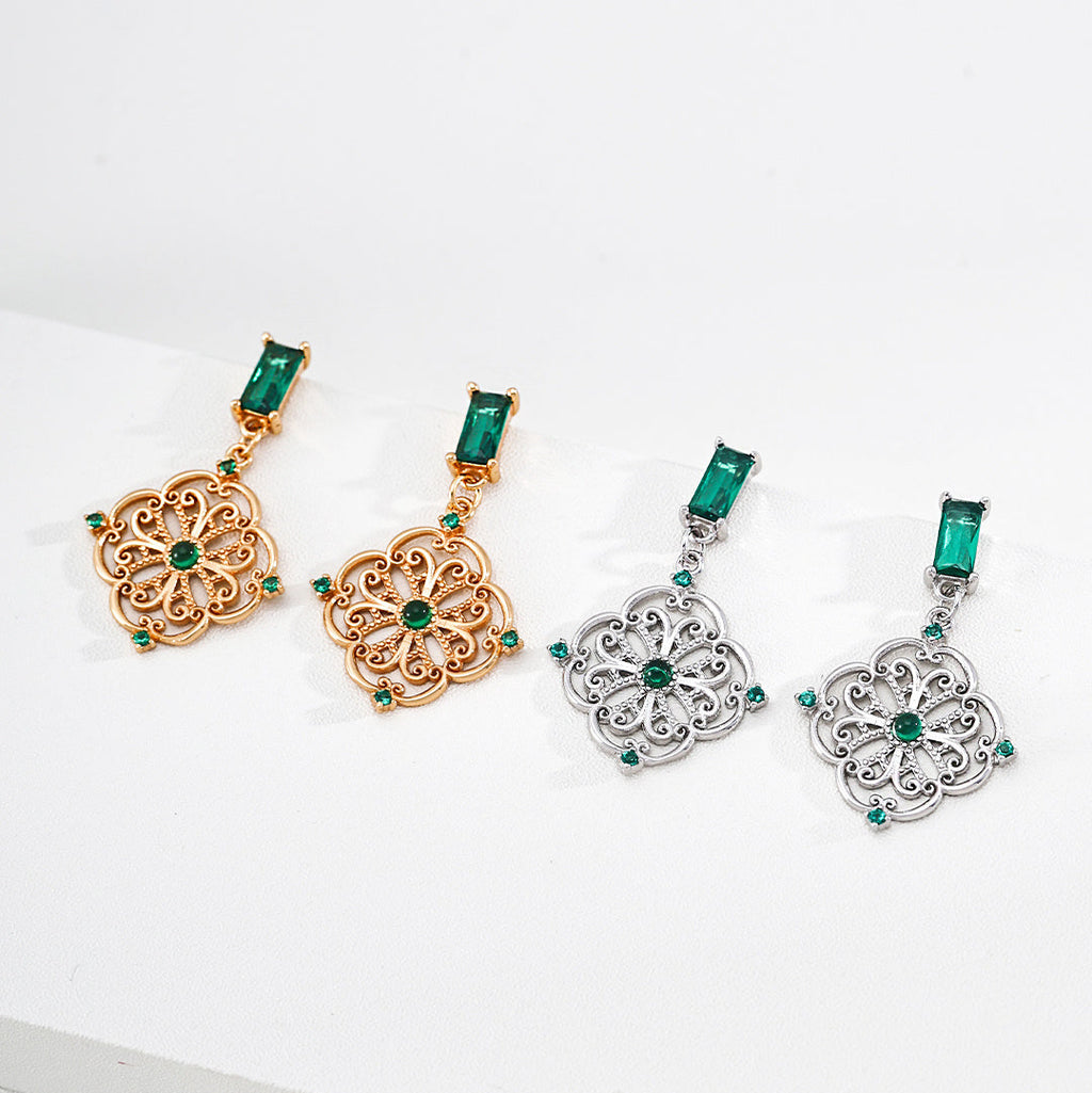 Four-Leaf Clover Drop Earrings